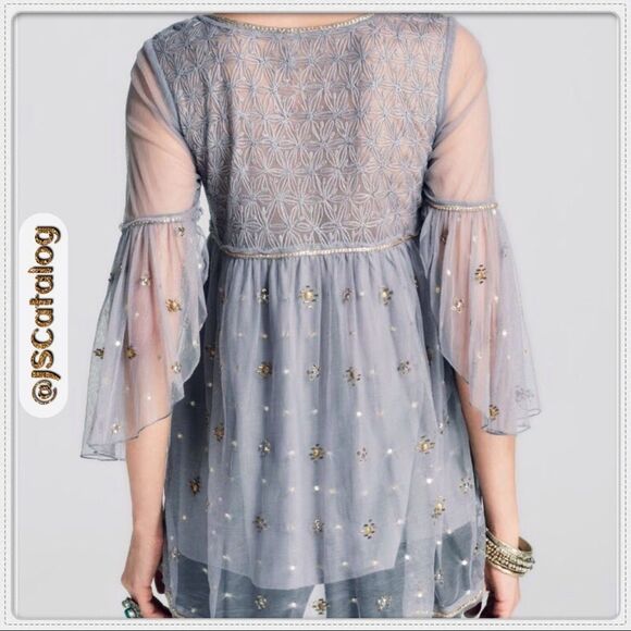 🎉HP X 2🎉Free People Embroidered Lace Blouse Size XS - Picture 2 of 7